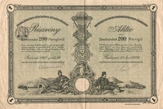 Hungary General Mining Stock Certificate 1926 Budapest photo