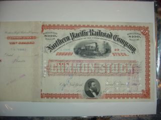 Northern Pacific Railroad Company Stock Certificate Rust photo