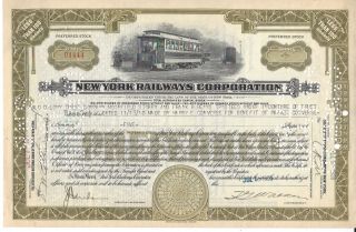 York Railways Corporation. . . . . .  1928 Stock Certificate photo