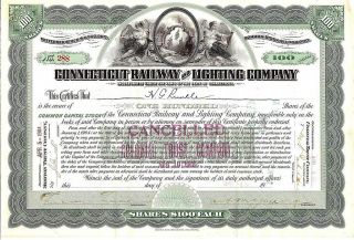 Connecticut Railway & Lighting Co Comm Stock Certificat photo