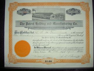 The Patent Holding And Manufacturing Co.  1910 photo