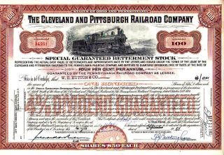 Cleveland And Pittsburgh Railroad Company 1961 Type I Stock Certificate photo