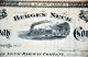 Bergen Neck Railway Company Stock Certificate 1885 Transportation photo 1