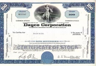 Dayco Corporation 1967 Stock Certificate photo