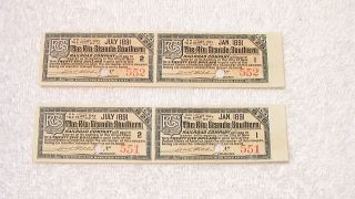 2 Homer Lee Bank Note - The Rio Grand Southern Railroad - Coupon Bond July 1891 photo