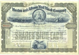 Boston & Albany Railroad Company Stock Certificate photo