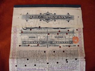 Benguela Railway Bond Dated 1913 With Coupons photo