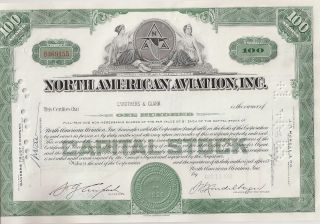 North American Aviation Inc. . . . . .  1965 Stock Certificate photo