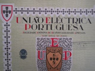 Union Electric Portuguese - Five Share Certified 1968 photo