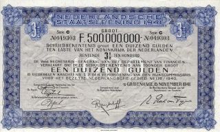 Netherlands: State Bond 1941 photo