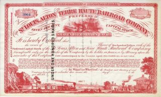 Usa: The St.  Louis Alton And Terre Haute Railroad Company (illinois And Indiana) photo