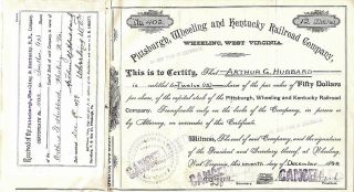 Pittsburgh Wheeling & Kentucky Rr 1898 - 18999 Stock photo