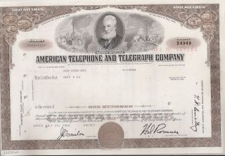 American Telephone And Telegraph Company. . . . . .  1964 Stock Certificate photo