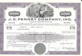 J.  C.  Penney Company Inc. . . . . . . . . .  Debenture Due 1995 photo