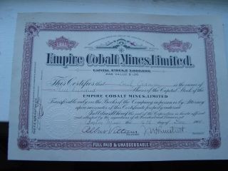 Empire Colbalt Mines,  Limited photo