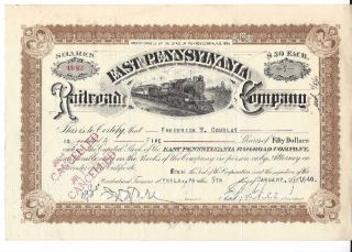 East Pennsylvania Railroad Company. . . . . .  1940 Stock Certificate photo