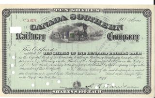 Canadian Southern Railway Company. . . .  1890 ' S Unissued Stock Certificate photo