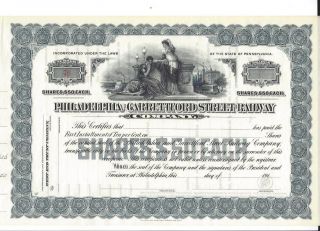 Philadelphia And Garrettford Street Railway Company. . .  1900 ' S Unissued Stock photo