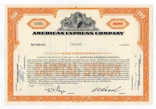 American Express Company Stock Certificate photo