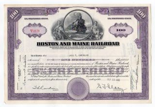 1955 Boston And Maine Railroad Stock Certificate photo