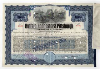 Buffalo,  Rochester & Pittsburgh Railway Bond photo