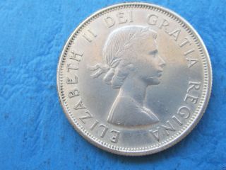1961 Circ.  Ungr.  Uncertified Canadian 50c Silver Coin 1049 photo