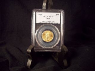 2004 Gold American Eagle Pcgs Ms69 Ms 69 $10 Quarter Oz 1/4 Oz photo