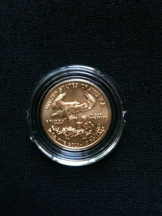 2010 $10 Gold Eagle.  1/4 Oz Of Pure Gold.  Bu,  Very photo