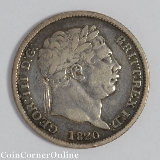 1820 Great Britain Silver Shilling (ccx3900) photo