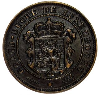 Luxembourg 2 - 1/2 Centimes,  1901 Coin photo