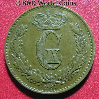 Denmark 1867 Rigsmont 1 Skilling Copenhagen Danish Collectable Coin 21mm photo