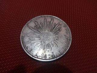 1874 Mexican Peso D.  L. photo