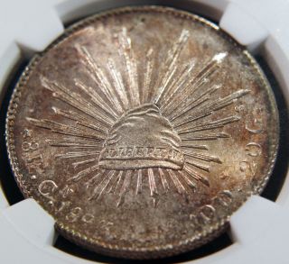 1893 Cn Am Mexico 8 Reales Silver Km 377.  3 Top Ngc Grade / None Higher photo
