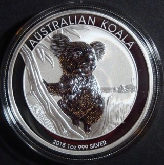 2015 - 1 Oz Australia Koala Perth Brilliant Uncirculated Fine Silver Coin photo