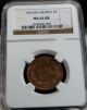 1941 Mexico 2 Centavos Ngc Ms64 Red Brown Mexico photo 2