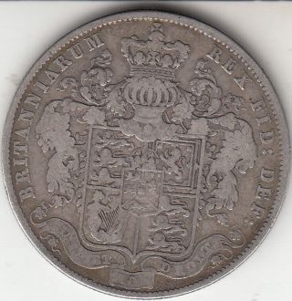 1825 King George Iv Half Crown (2/6d) - Silver (92.  5) Coin photo