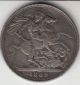 1889 Queen Victoria Large Crown / Five Shilling Coin From Great Britain UK (Great Britain) photo 1