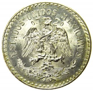 Mexico 1 Peso,  1943 Lustrous Unc Silver Coin photo