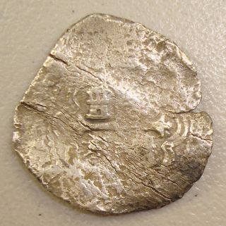 1620 Lucaya Beach Shipwreck Recovered Philip Iii 8 Reales Silver Cob Treasure photo