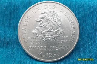 1954 5 Pesos Only 30,  000 Minted If Unfamamiliar With This Coin Do Your Research photo