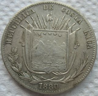 1880 Gw Costa Rica 50 Centavos photo