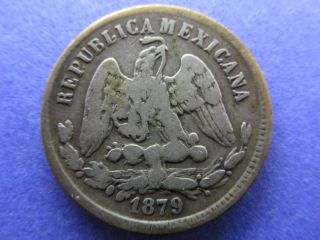 1879 Go S Mexico 25 Centavos.  9027 Silver Km 406.  5 photo