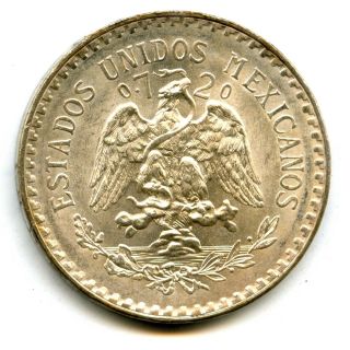 One 1945 Mexico Silver One 1 Peso 32458 photo