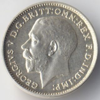 Great Britain: King George V: 3 Pence: 1911.  Prooflike photo