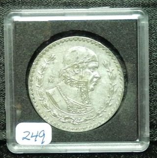 1966 Mexician Un Peso Silver Coin Item 249 photo