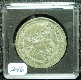 1960 Mexician Un Peso Silver Coin Item 246 photo