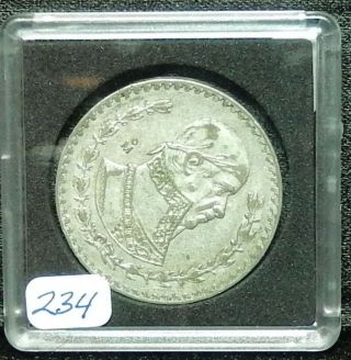 1964 Mexician Un Peso Silver Coin Item 234 photo
