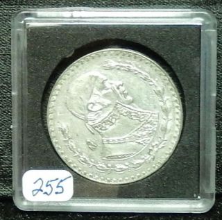 1966 Mexician Un Peso Silver Coin Item 255 photo