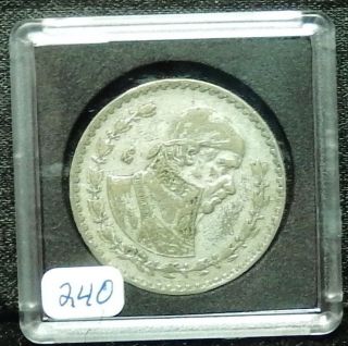 1962 Mexician Un Peso Silver Coin Item 240 photo