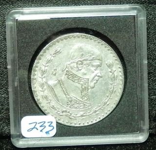 1966 Mexician Un Peso Silver Coin Item 233 photo